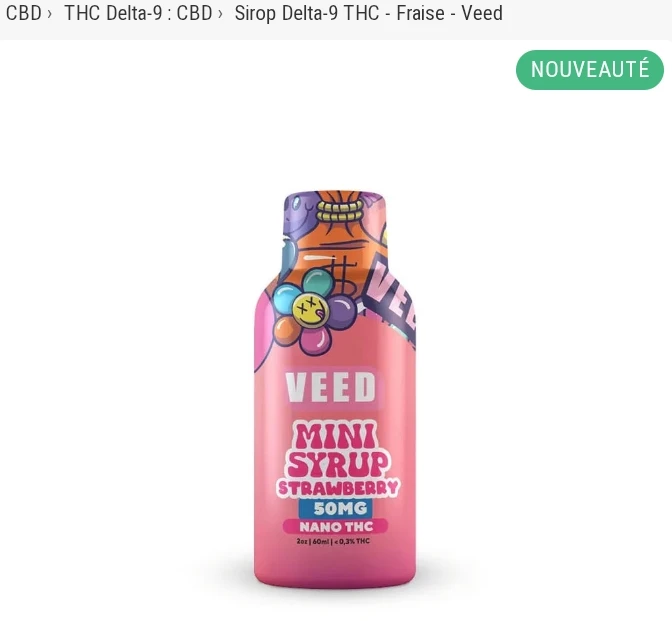 SIROP DELTA-9 THC - FRAISE - VEED