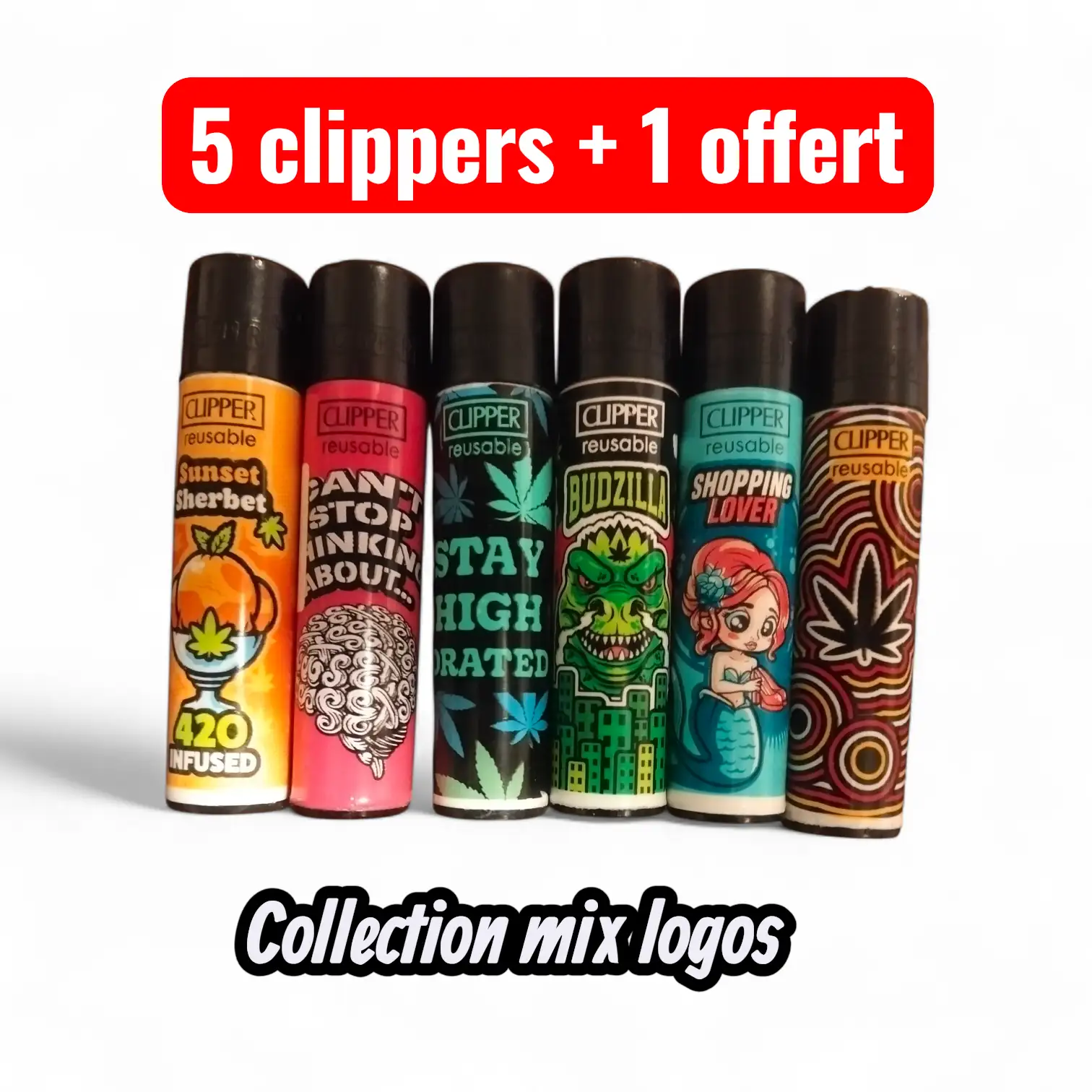 CLIPPERS MIX DESIGN 5 + 1 offert ( SÉRIE COLLECTOR MÉLANGÉ)